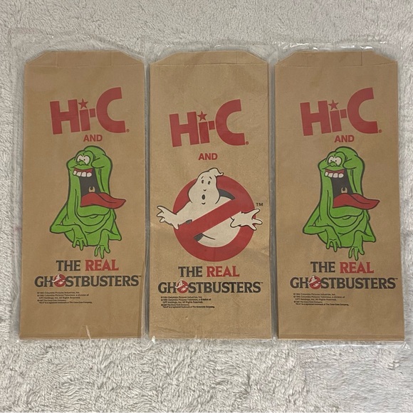Vintage 1980's Hi-C The Real Ghostbusters Lunch Popcorn Bags New Sealed 12 Bags - Picture 1 of 8